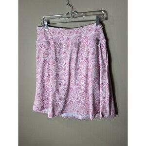 TURNHIER Skort Women Pink Paisley Golf Tennis Pockets Sz XL